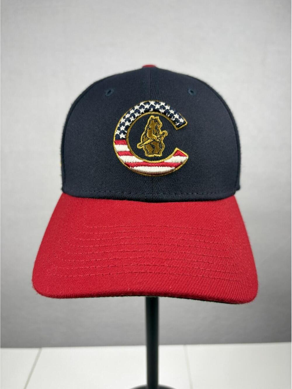Chicago Cubs New Era 4th Of July Flex Fit Hat American Flag Size Large/X-Large